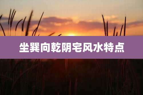 坐巽向乾阴宅风水特点