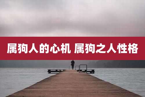 属狗人的心机 属狗之人性格
