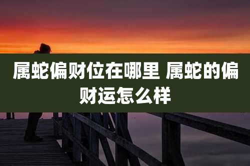 属蛇偏财位在哪里 属蛇的偏财运怎么样