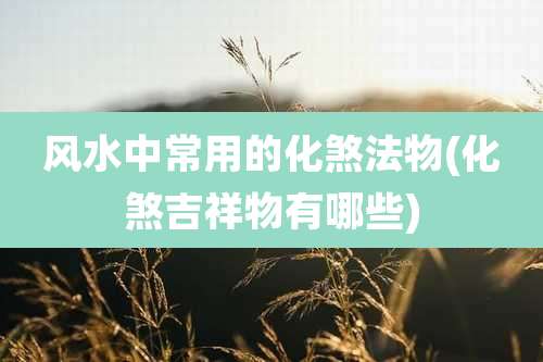 风水中常用的化煞法物(化煞吉祥物有哪些)