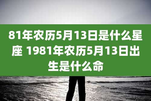 81年农历5月13日是什么星座 1981年农历5月13日出生是什么命