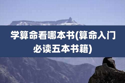 学算命看哪本书(算命入门必读五本书籍)