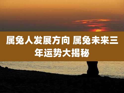 属兔人发展方向 属兔未来三年运势大揭秘