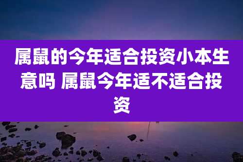 属鼠的今年适合投资小本生意吗 属鼠今年适不适合投资