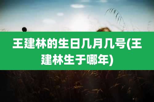王建林的生日几月几号(王建林生于哪年)