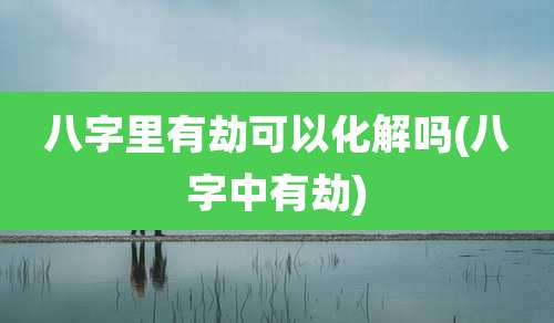 八字里有劫可以化解吗(八字中有劫)