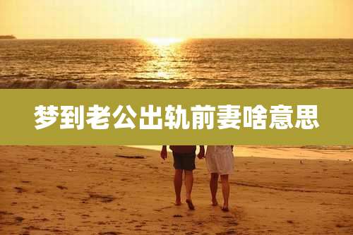 梦到老公出轨前妻啥意思