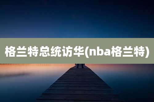 格兰特总统访华(nba格兰特)