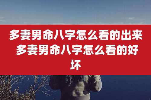 多妻男命八字怎么看的出来 多妻男命八字怎么看的好坏