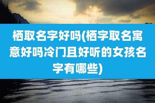 栖取名字好吗(栖字取名寓意好吗冷门且好听的女孩名字有哪些)