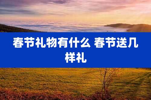 春节礼物有什么 春节送几样礼