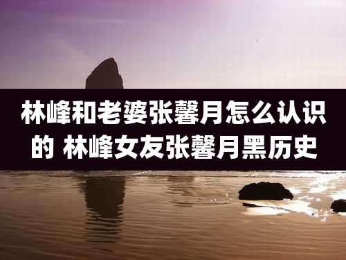 林峰和老婆张馨月怎么认识的 林峰女友张馨月黑历史