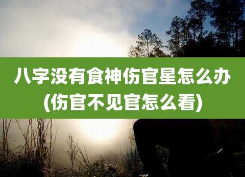 八字没有食神伤官星怎么办(伤官不见官怎么看)