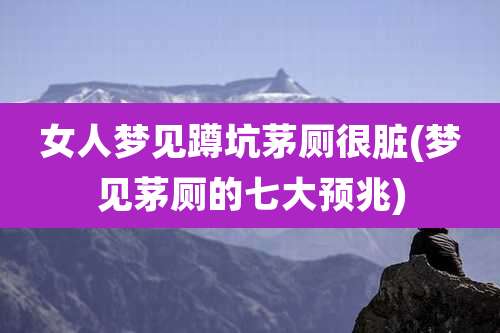 女人梦见蹲坑茅厕很脏(梦见茅厕的七大预兆)