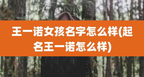 王一诺女孩名字怎么样(起名王一诺怎么样)