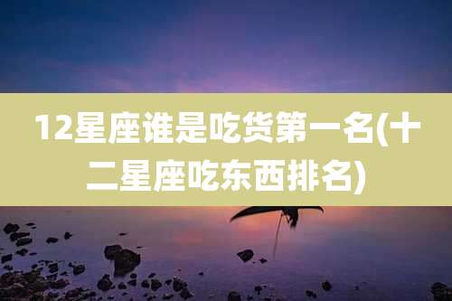 12星座谁是吃货第一名(十二星座吃东西排名)