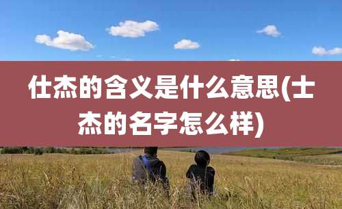 仕杰的含义是什么意思(士杰的名字怎么样)