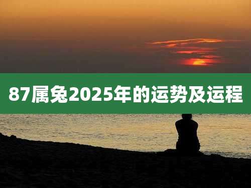 87属兔2025年的运势及运程