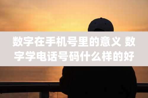 数字在手机号里的意义 数字学电话号码什么样的好