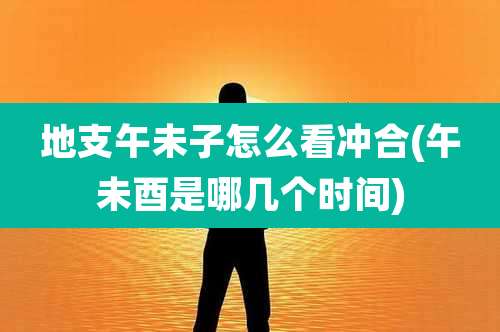 地支午未子怎么看冲合(午未酉是哪几个时间)