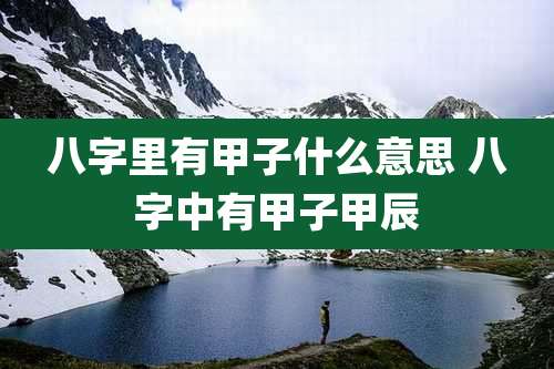 八字里有甲子什么意思 八字中有甲子甲辰