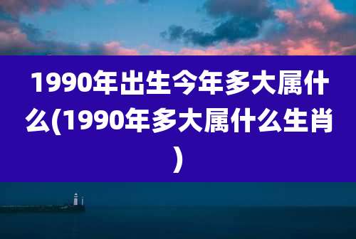 1990年出生今年多大属什么(1990年多大属什么生肖)