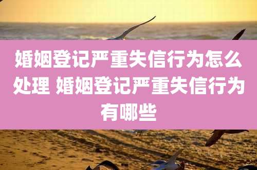 婚姻登记严重失信行为怎么处理 婚姻登记严重失信行为有哪些