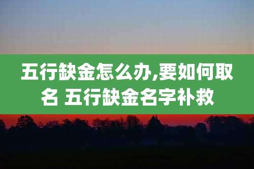 五行缺金怎么办,要如何取名 五行缺金名字补救