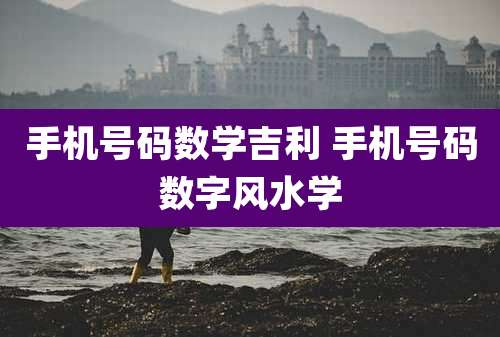 手机号码数学吉利 手机号码数字风水学