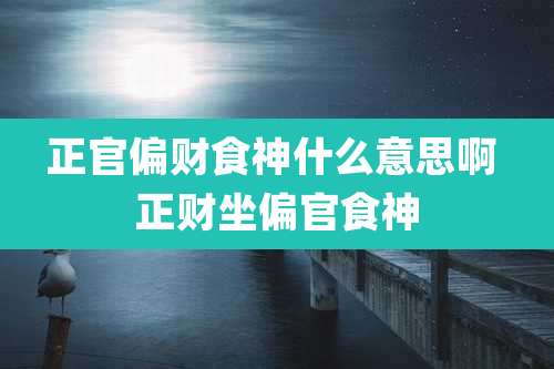 正官偏财食神什么意思啊 正财坐偏官食神