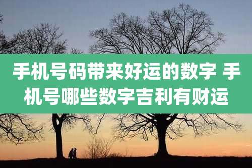 手机号码带来好运的数字 手机号哪些数字吉利有财运