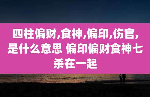 四柱偏财,食神,偏印,伤官,是什么意思 偏印偏财食神七杀在一起