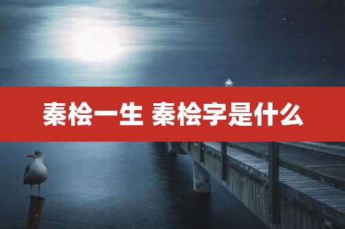 秦桧一生 秦桧字是什么