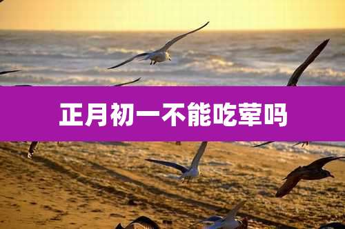 正月初一不能吃荤吗