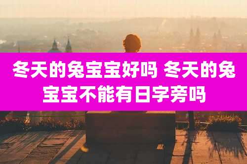 冬天的兔宝宝好吗 冬天的兔宝宝不能有日字旁吗
