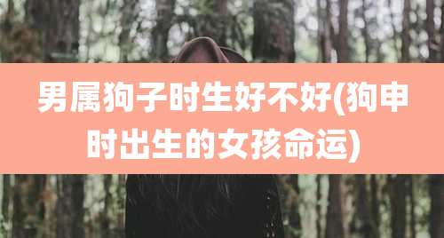男属狗子时生好不好(狗申时出生的女孩命运)