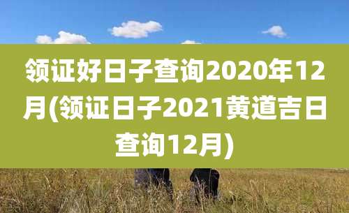 领证好日子查询2020年12月(领证日子2021黄道吉日查询12月)