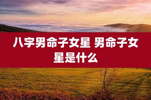 八字男命子女星 男命子女星是什么