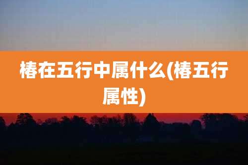 椿在五行中属什么(椿五行属性)