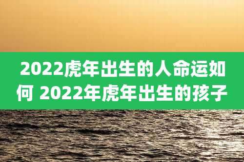 2022虎年出生的人命运如何 2022年虎年出生的孩子