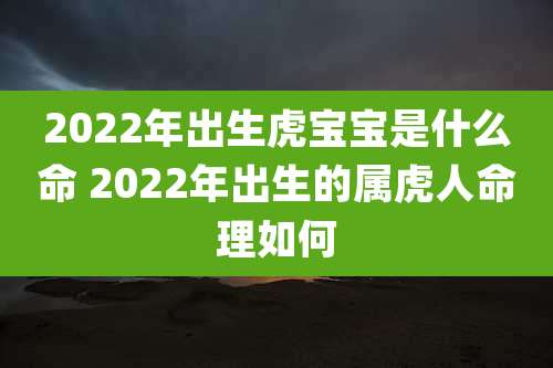 2022年出生虎宝宝是什么命 2022年出生的属虎人命理如何