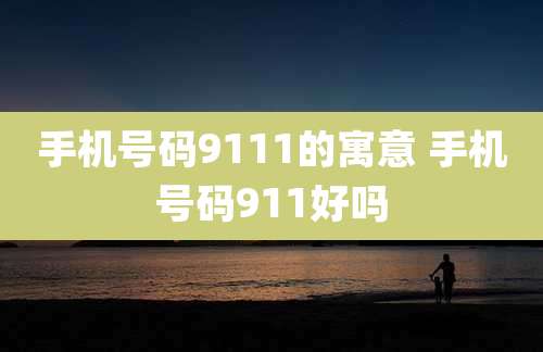 手机号码9111的寓意 手机号码911好吗
