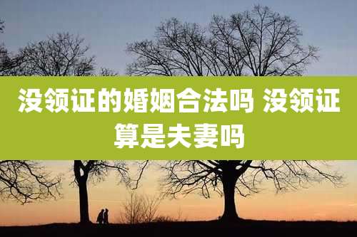 没领证的婚姻合法吗 没领证算是夫妻吗
