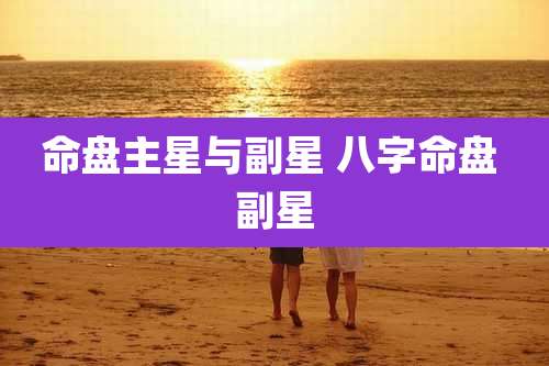 命盘主星与副星 八字命盘 副星