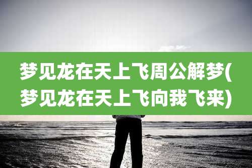 梦见龙在天上飞周公解梦(梦见龙在天上飞向我飞来)