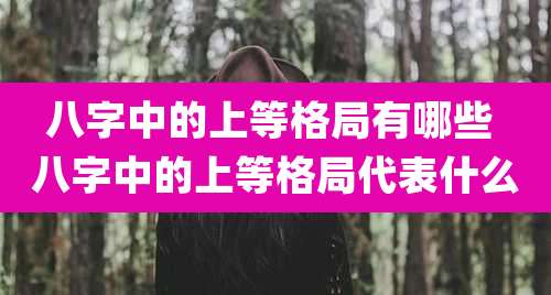 八字中的上等格局有哪些 八字中的上等格局代表什么