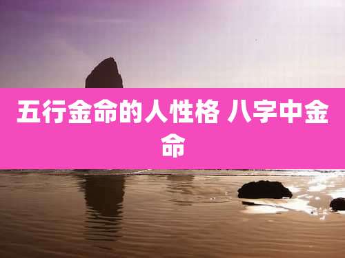 五行金命的人性格 八字中金命