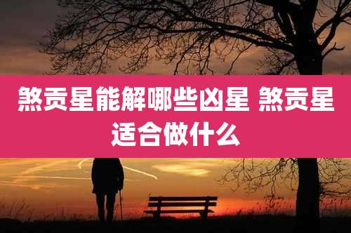 煞贡星能解哪些凶星 煞贡星适合做什么