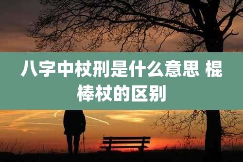 八字中杖刑是什么意思 棍棒杖的区别