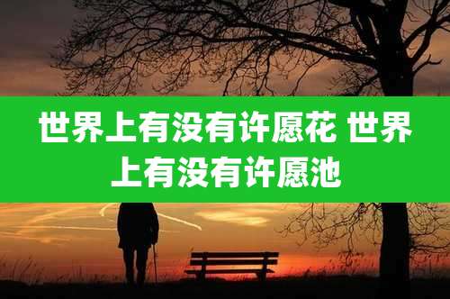 世界上有没有许愿花 世界上有没有许愿池